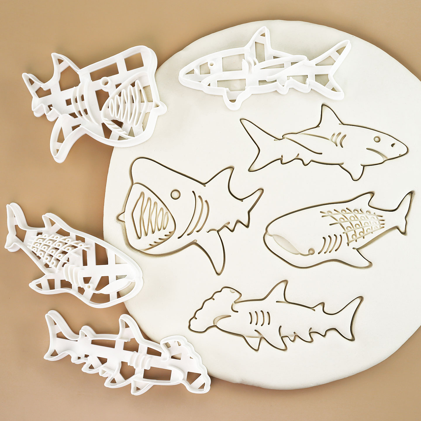 Model Kit Tank - 1 Pc/4 Pcs Shark Cookie Cutter