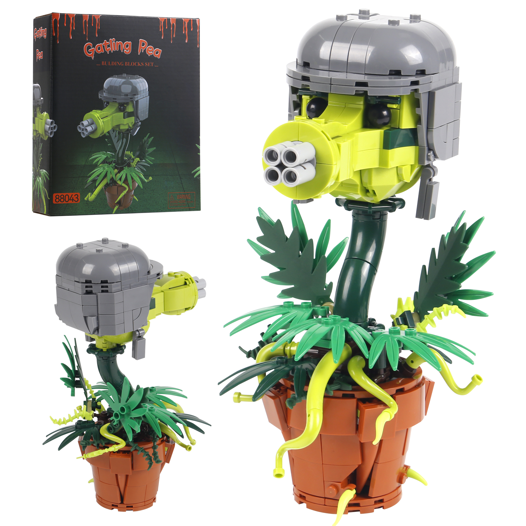 Model Kit Zombie Girl - Gatling Pea Building Set Plants Zombies