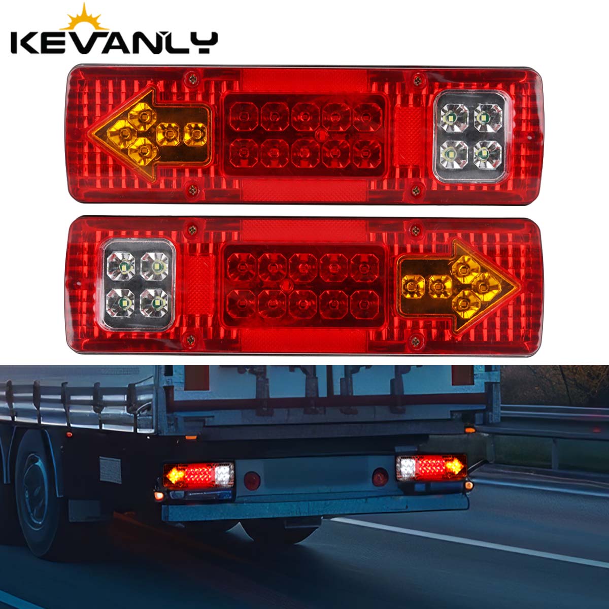 Model Kit Ship - 2Pcs 12V 24V 19LED Tail Lights