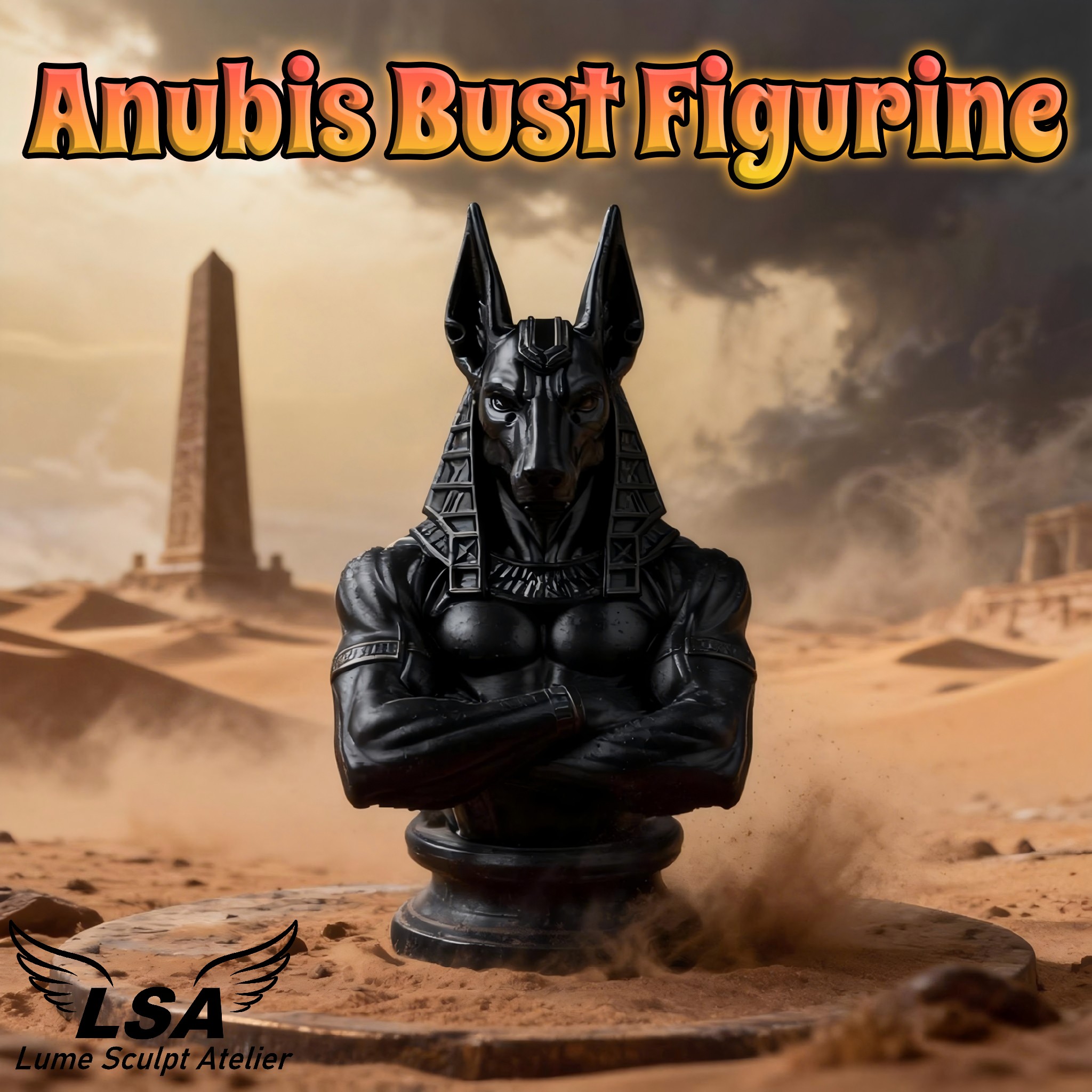 Anubis Bust Figurine 3D Printe - Model Kit Anubis review and price