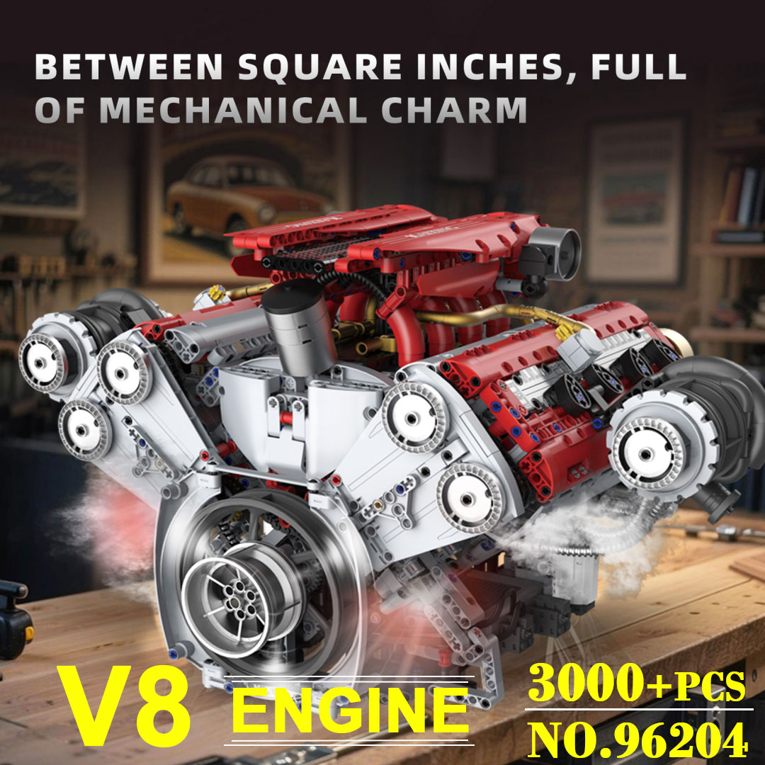 Motorized V8 Engine 3201Pcs Bu - Model Kit V8 review and price