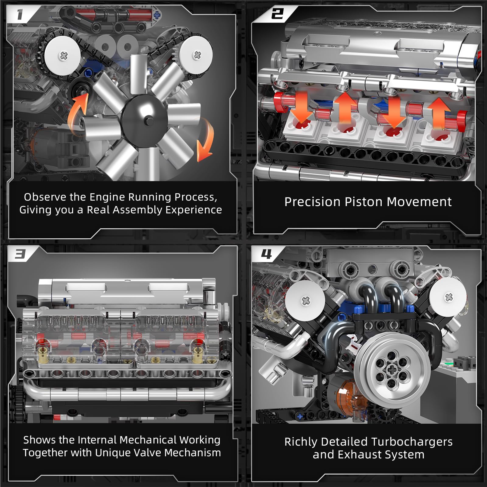 Mould King 10088 V8 Engine Bui - Model Kit V8 review and price