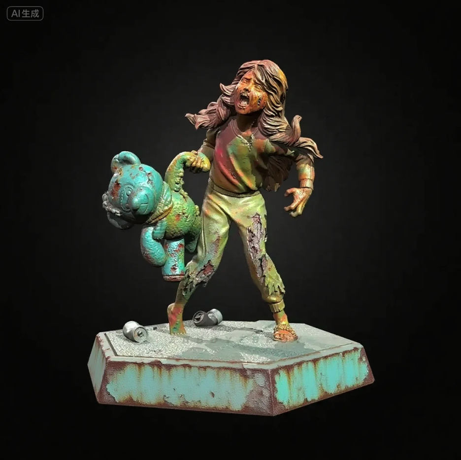 The height of man 38mm  50mm   - Model Kit Zombie Girl review and price