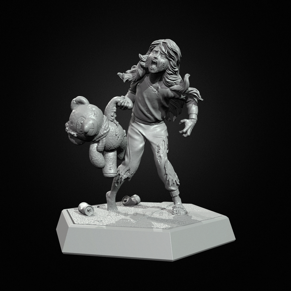 The height of man 38mm  50mm   - Model Kit Zombie Girl review and price