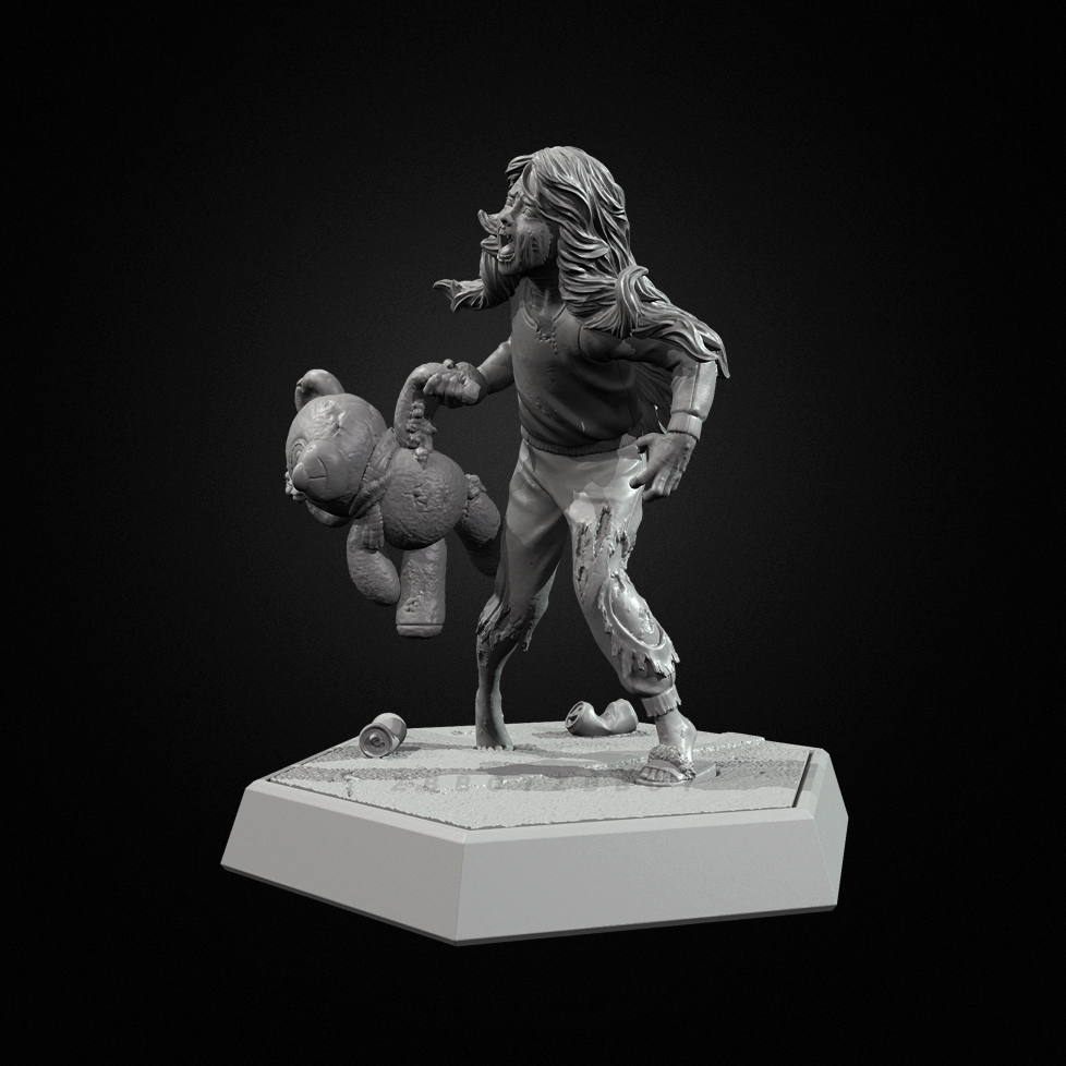 The height of man 38mm  50mm   - Model Kit Zombie Girl review and price