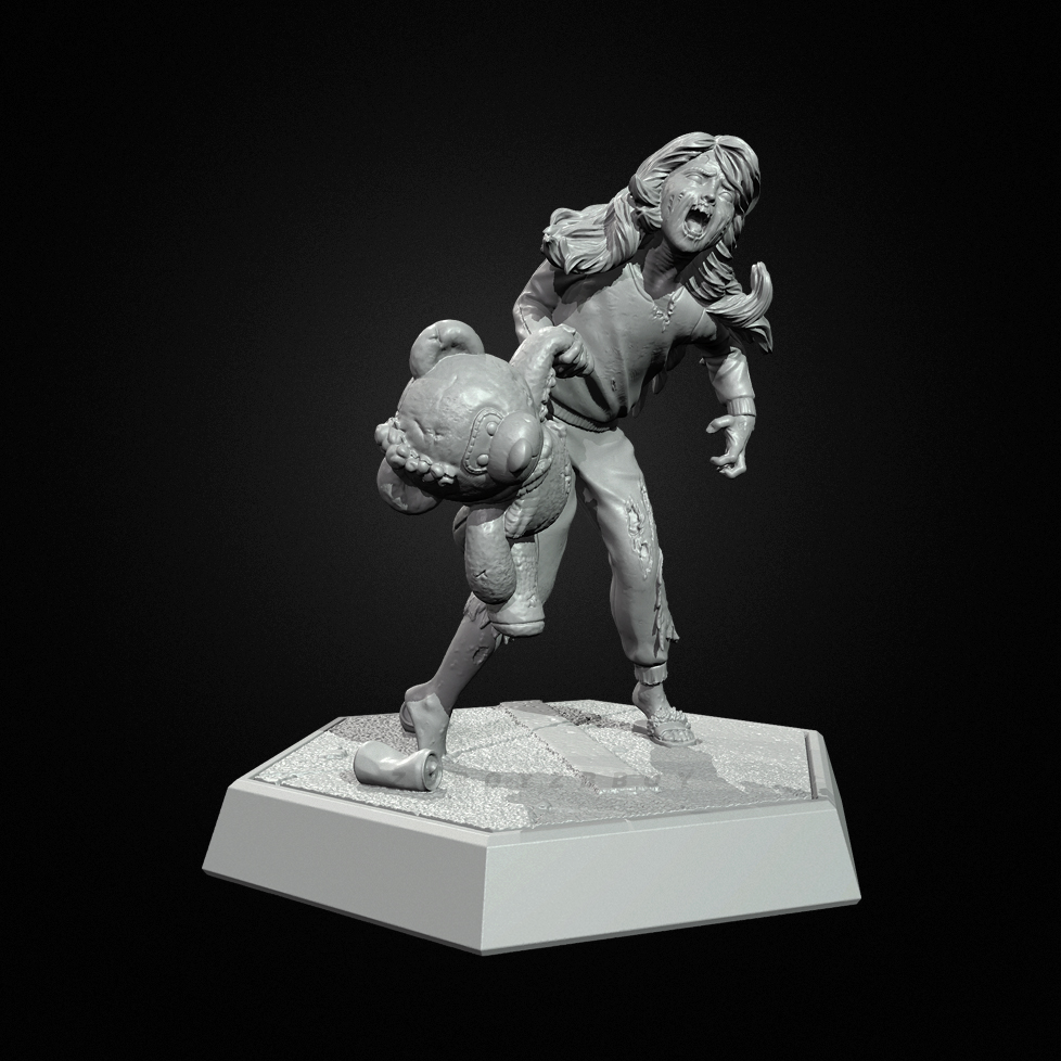 The height of man 38mm  50mm   - Model Kit Zombie Girl review and price