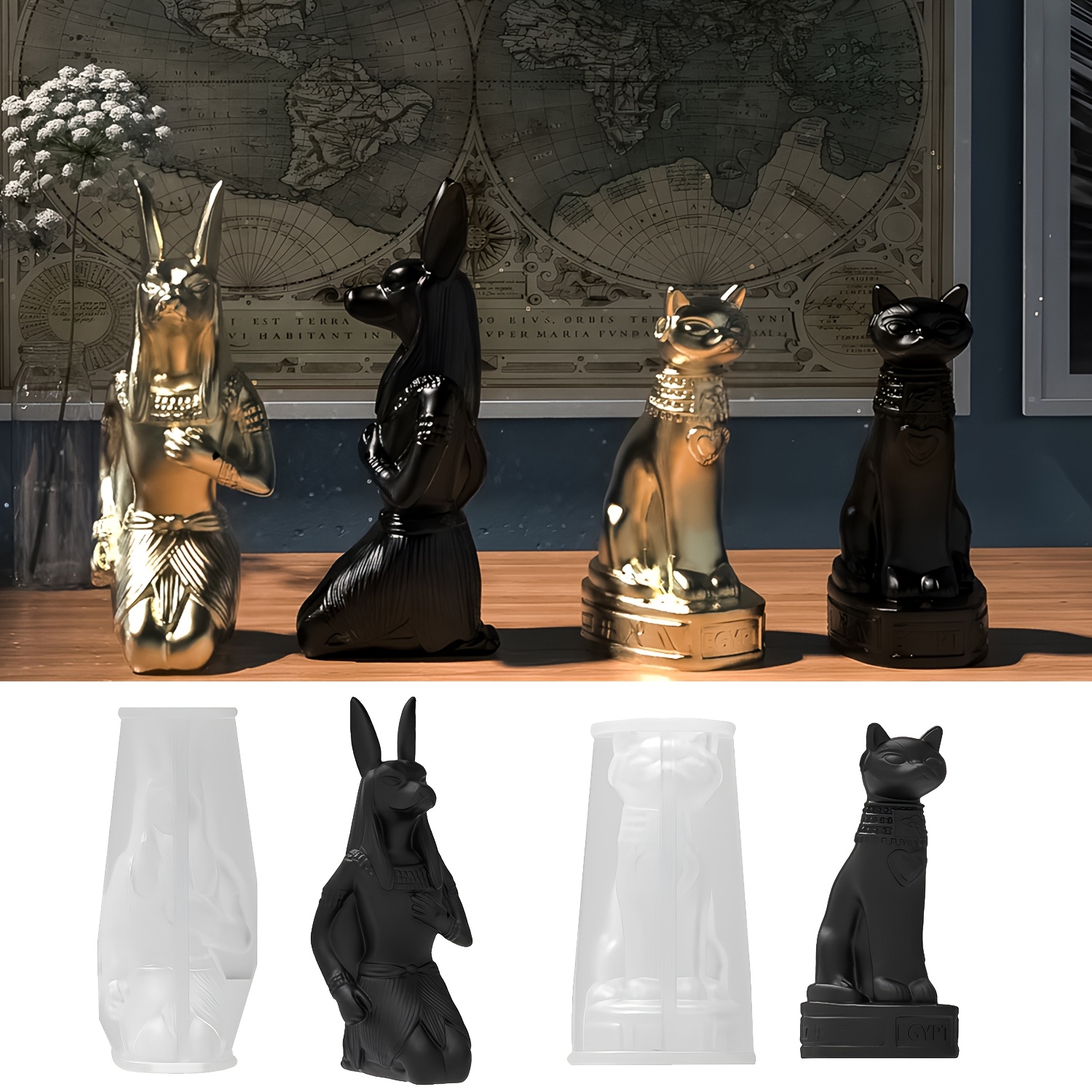 1/2pcsSilicone Mold for Egypti - Model Kit Anubis review and price