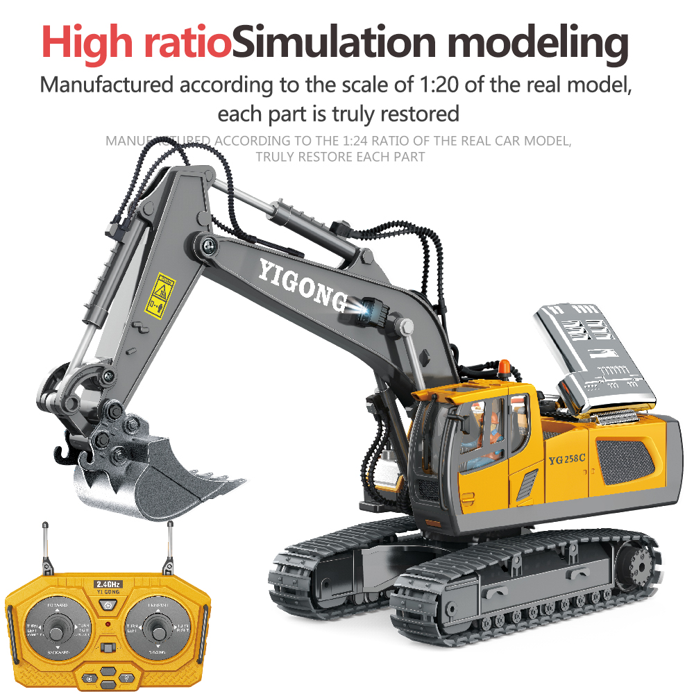 2.4G RC Excavator Bulldozer Du - Model Kit Excavator review and price