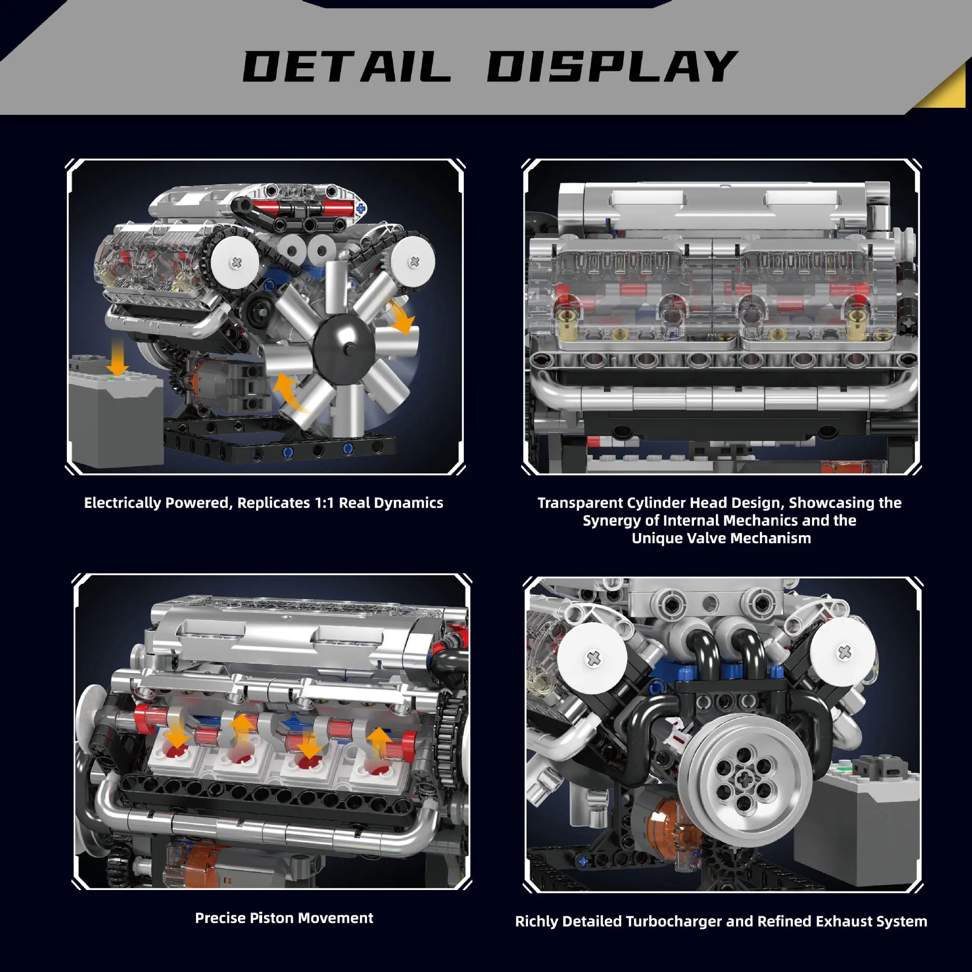 MOULD KING 10088 V8 Engine Bui - Model Kit V8 review and price