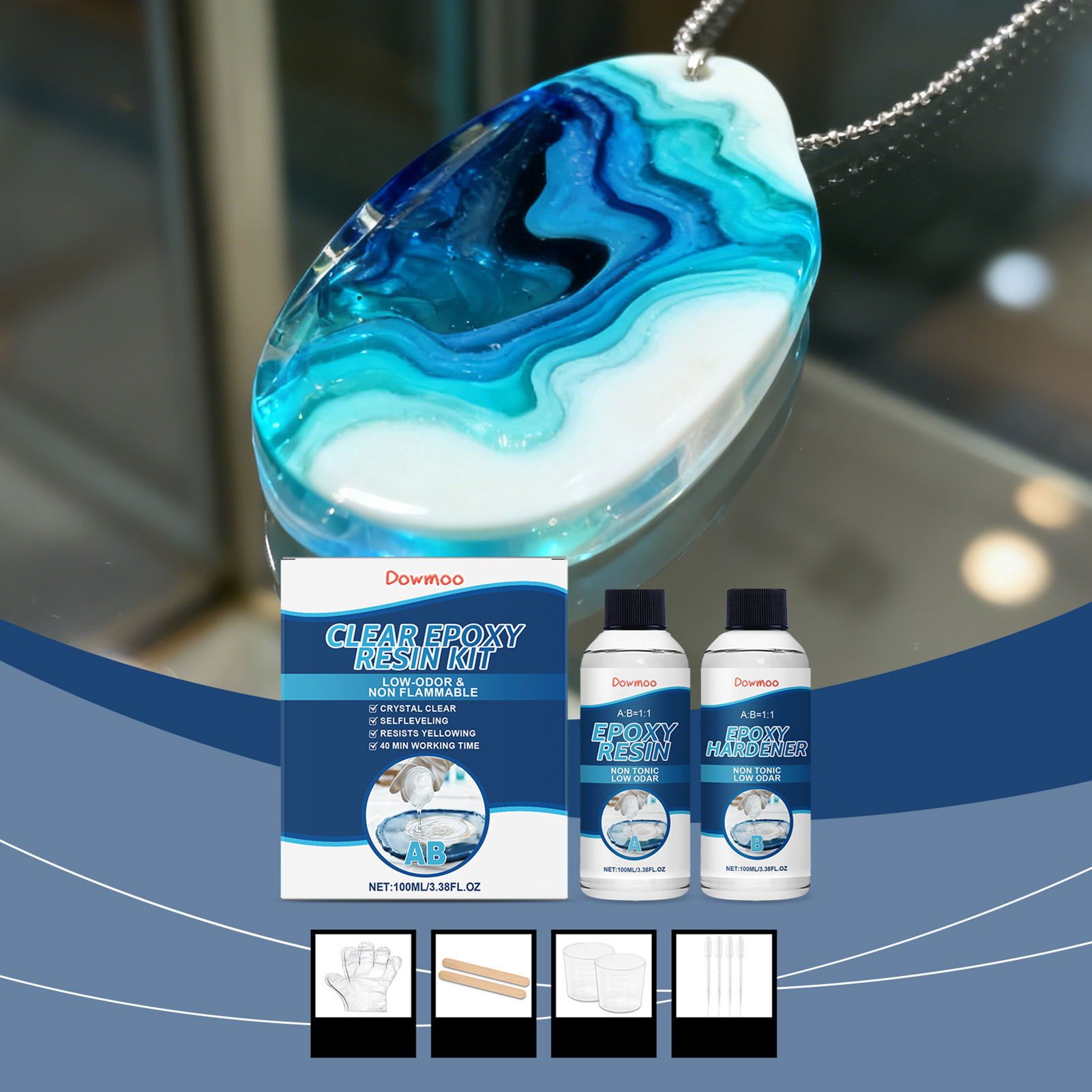DIY Crystals Clear Epoxys Resi - Resin Kit Cast review and price
